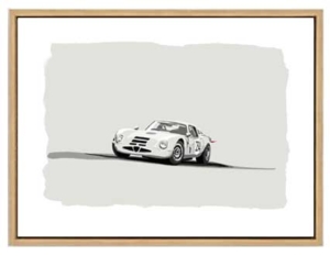 Alfa Romeo TZ2 Vintage Race Car Wall Art