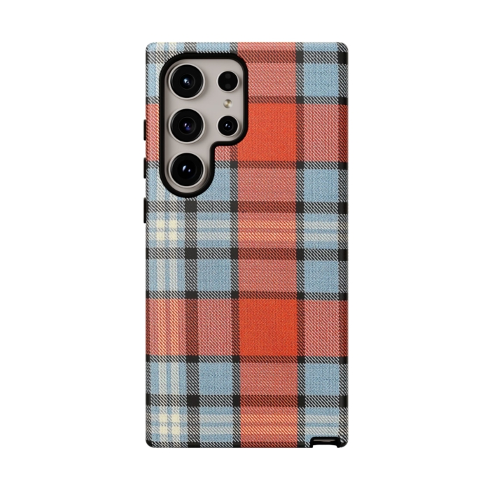 Gulf-Themed Tartan Fabric Design Phone Case for iPhone, Samsung, and Pixel - Image 12
