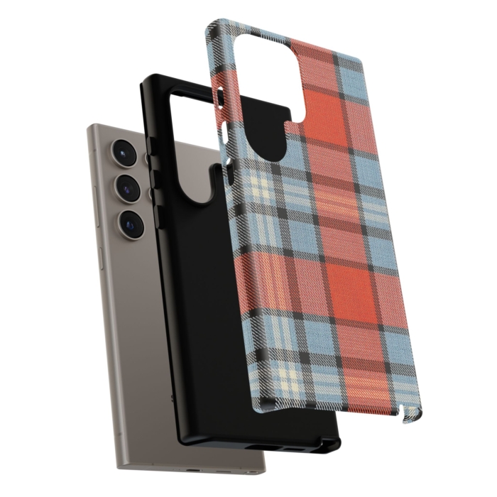 Gulf-Themed Tartan Fabric Design Phone Case for iPhone, Samsung, and Pixel - Image 15