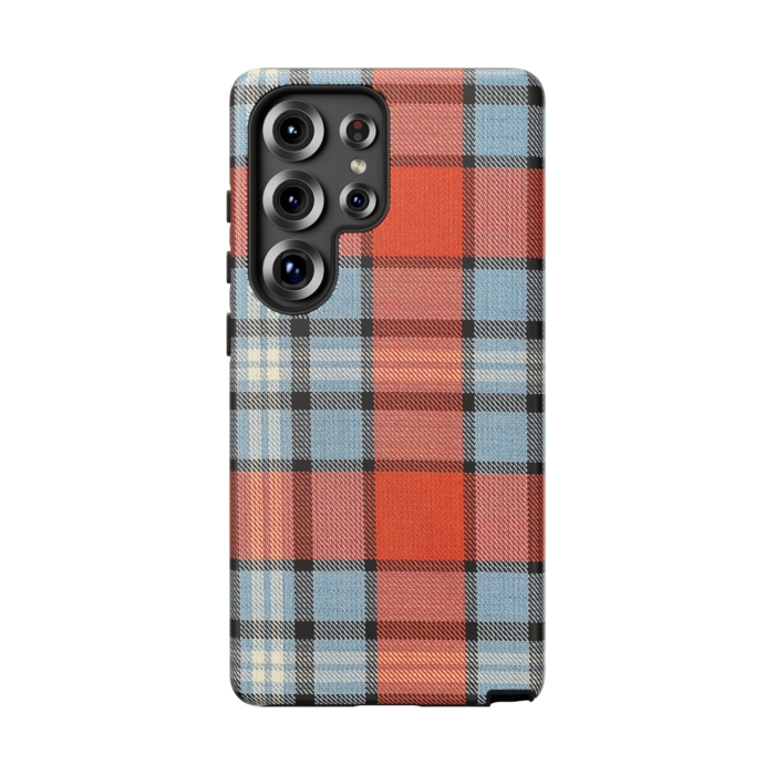 Gulf-Themed Tartan Fabric Design Phone Case for iPhone, Samsung, and Pixel - Image 24