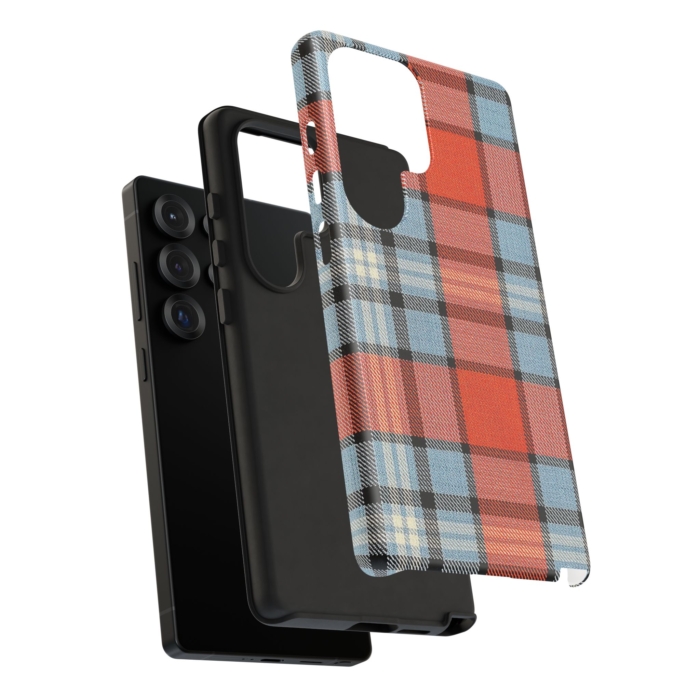 Gulf-Themed Tartan Fabric Design Phone Case for iPhone, Samsung, and Pixel - Image 27