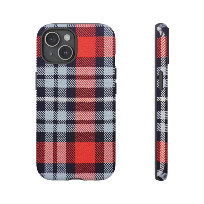 Martini-Themed Tartan Fabric Design Phone Case for iPhone, Samsung, and Pixel - Image 5