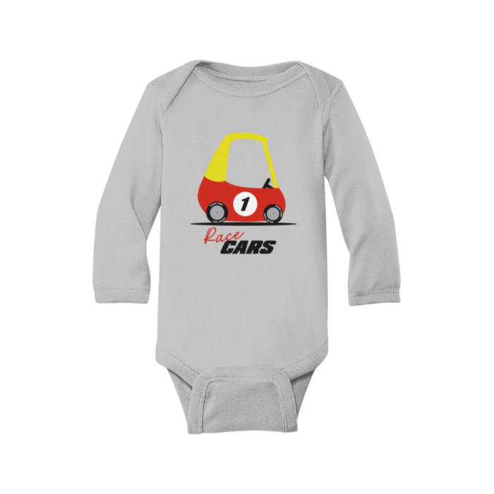 Race Cars Long Sleeve Baby Bodysuit