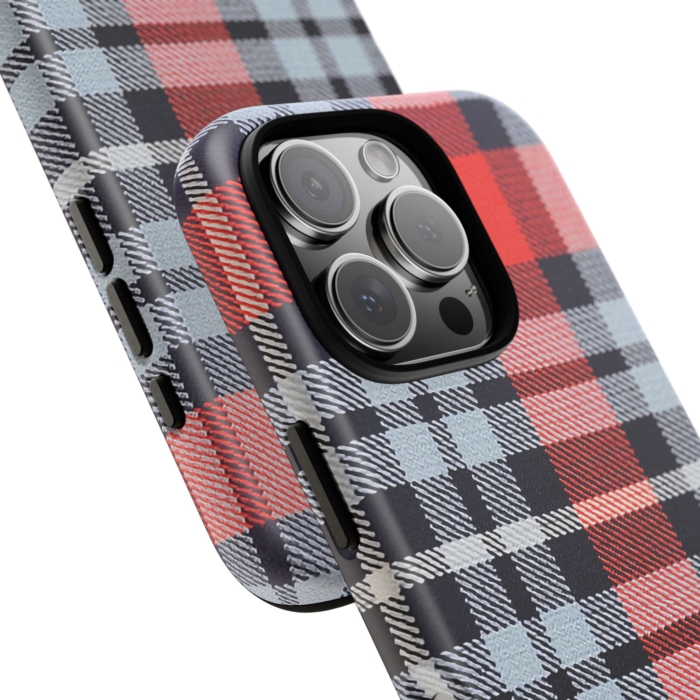 Martini-Themed Tartan Fabric Design Phone Case for iPhone, Samsung, and Pixel - Image 2