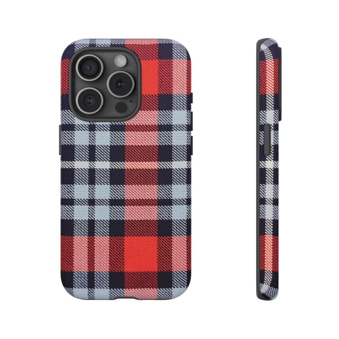 Martini-Themed Tartan Fabric Design Phone Case for iPhone, Samsung, and Pixel - Image 6