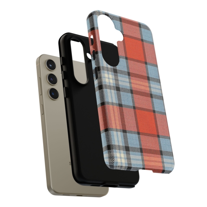 Gulf-Themed Tartan Fabric Design Phone Case for iPhone, Samsung, and Pixel - Image 10
