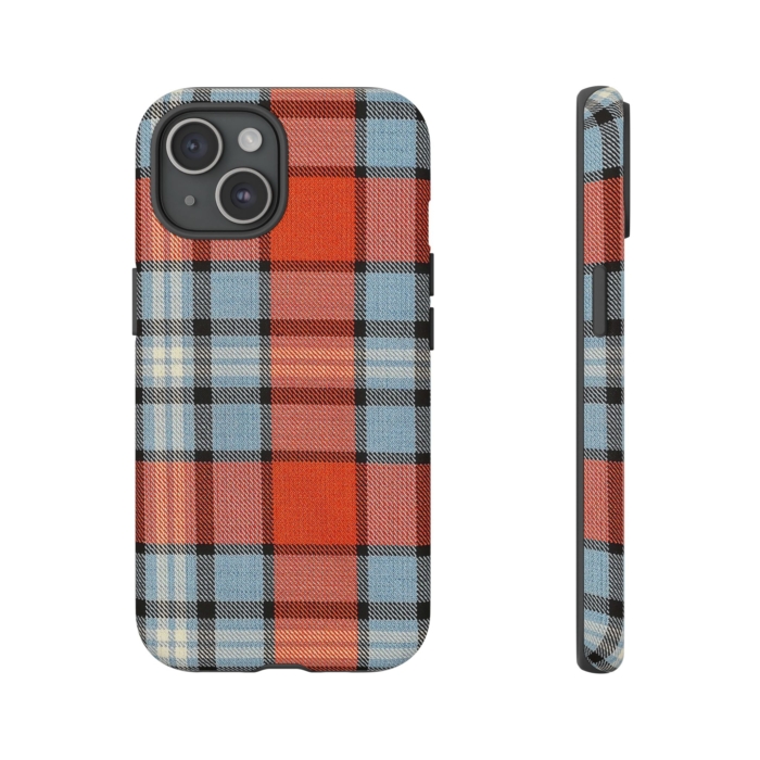 Gulf-Themed Tartan Fabric Design Phone Case for iPhone, Samsung, and Pixel - Image 5