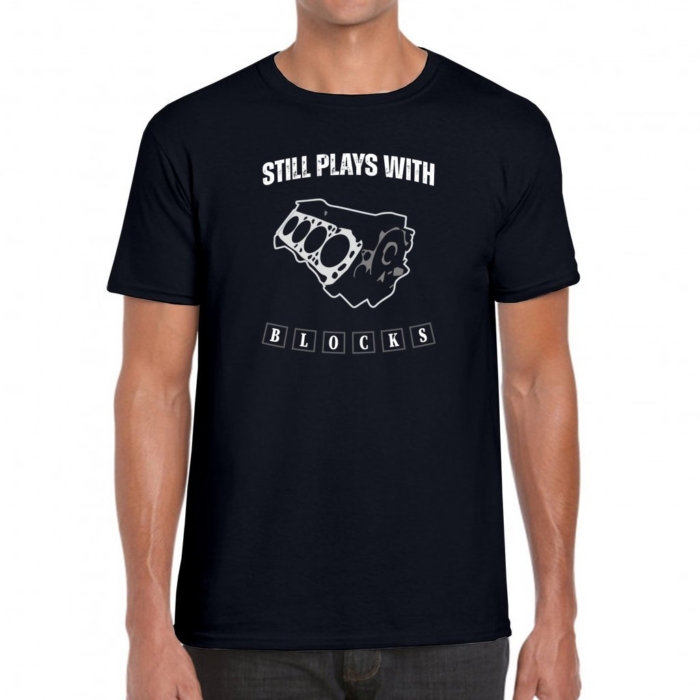 Still Plays with Blocks Tee for Car Enthusiasts